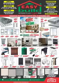 Easy Build catalogue Page 1: WALL TILE 25X40 €999,95, TOILET €1.999,95
