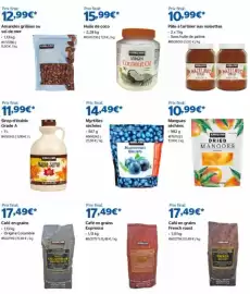 Catalogue Costco page 3: KIRKLAND Amandes grillées au sel de mer €12,99, KIRKLAND Pâte à tartiner aux noisettes €10,99