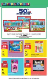 Catalogue Carrefour Drive page 8: Bourgeois - 5 tubes de peinture gouache €2,79, Barbie - taille crayon €1,19