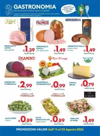 Volantino MD Discount Pagina 14: Prosciutto cotto €1,39, Mortadella favola Palmieri €1,49