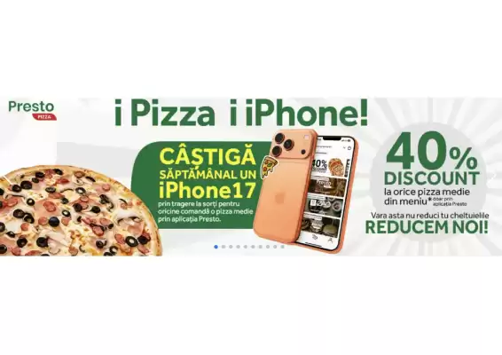 Presto Pizza (valid până la 18-08)