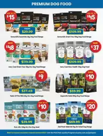 PetO catalogue Page 3: Supervite Gold Dog Food Range €59,99, Ivory Coat Raw Health Dog Food €109,99