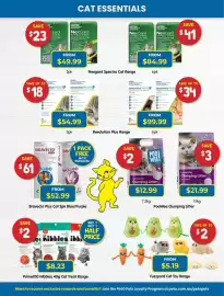 PetO catalogue Page 9: Bravecto Plus Cat €52,99, Prime100 Nibbles Cat Treat Range €8,23
