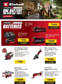 Builders Warehouse catalogue Page 2: Einhell PXC + Multi Ah Battery 18V 5-8.0 Ah 784215 €2.899,00
