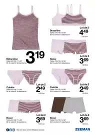Catalogue Zeeman page 23: Culotte €2,49, Brassière €4,49