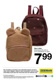 Catalogue Zeeman page 24: Sac à dos €7,99