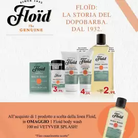 Volantino Ferdico Pagina 10: Floid body wash €2,99, Balsamo Aftershave €4,59