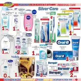 Volantino Ferdico Pagina 7: Dove Sapone Detergente Idratante €1,49, Chicco Baby Moments Bagno Corpo €2,79