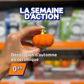 Catalogue Action page 6: Décoration d'automne en céramique €0,49