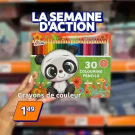 Catalogue Action page 9: Crayons de couleur €1,49