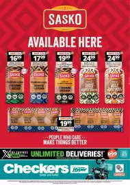 Checkers catalogue Page 1: Sasko Low GI Whole Wheat Brown Bread €19,99