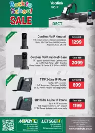 Mitabyte catalogue Page 4: Yealink Cordless VoIP Handset €1.299,00, Yealink SIP-T33G 4-Line IP Phone €1.199,00