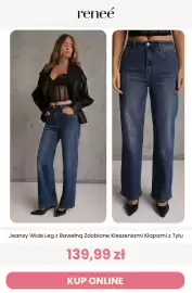 Renee magazyn Strona 8: Jeansy Wide Leg z Bawełną Zdobione Kieszeniami Klapami z Tyłu Renee €139,99