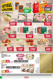 Coop akciós újság hét 33 Oldal 16: Csrkecombfile €1.759,00, Pecsenyekacsa-comb €2.999,00