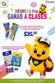Folleto Guajardo semana 32 Página 2: Pelikan borrador + Total School sacapuntas €19,99, Azor Boligrafo + Dixon lapiz €35,50