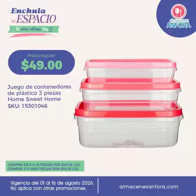 Almacenes Anfora (válido hasta 16-08)