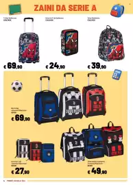 Volantino Iper La Grande Pagina 4: Astuccio 3 zip Spiderman COOLPACK €24,90, Trolley Spiderman COOLPACK €69,90