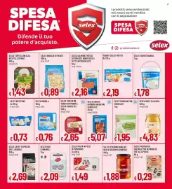 Volantino Famila Pagina 10: SELEX FAGIOLINI FINI SURGELATI €1,95, SELEX MIELE DI ACACIA €4,83