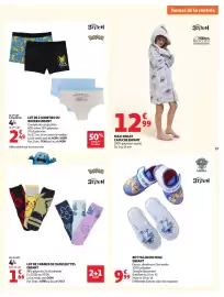 Catalogue Auchan page 13: Stitch Boxers Enfant €2,49, PAW PATROL STITCH BOTTILLON OU MULE ENFANT €9,99