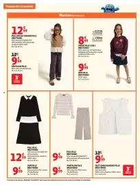 Catalogue Auchan page 4: INEXTENSO GILET SANS MANCHES FILLE €9,99, INEXTENSO PULL FILLE €12,99