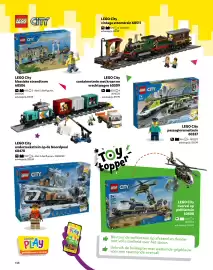 Intertoys Speelboek 2026 Pagina 139: Lego city passagierssneltrein €159,99, Lego city onderzoekstrein op de noordpool €199,99
