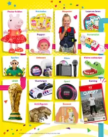Intertoys Speelboek 2026 Pagina 4: Peuter helden Spellen Knutselen SY ZURU SUME MART 104 CATE SQue MAKE YOUR OWN REALISTIC