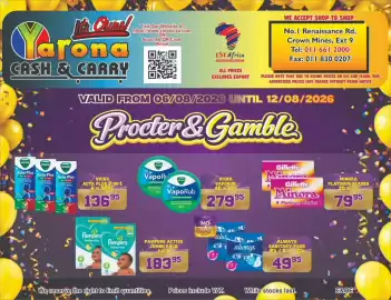 Yarona Cash And Carry catalogue week 32 Page 5: Gillette Minora Platinum Blades €79,95, Vicks VapoRub €279,95