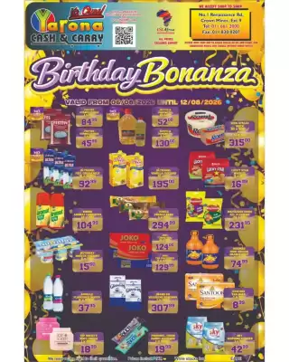 Yarona Cash And Carry (valid until 12-08)