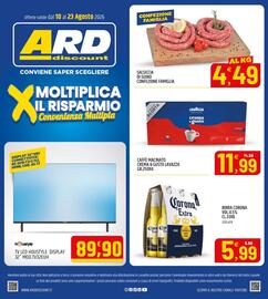 Volantino Ard Discount Pagina 32: Salsiccia di suino confezione famiglia €4,49, Caffè macinato Crema & Gusto Lavazza €11,99