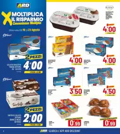 Volantino Ard Discount Pagina 8: Biscotto Bigusto Optimo €4,00, Gelato Ricoperto al Cacao Optimo €3,50