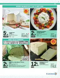 Catalogue E.Leclerc page 13: FATTORIE GAROFALO Stracciatella di Bufala €2,69, CASA AZZURRA Gorgonzola Doux AOP €12,85