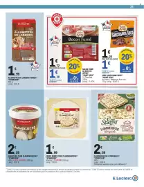 Catalogue E.Leclerc page 21: Schneider Fonds ronds pour flammekueche €1,99, STOEFFLER FLAMMEKUECHE L'ORIGINALE €2,59