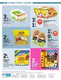 Catalogue E.Leclerc page 22: Sodebo Pizza L'Ovale Lardons Chèvre Affiné €1,39, Giovanni Rana Ravioli €2,65