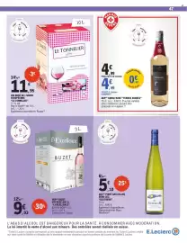 Catalogue E.Leclerc page 47: Terres Ocrées CORSE ROSÉ €4,49, L'excellence aop buzet vin rose bio €9,03