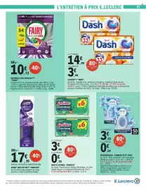 Catalogue E.Leclerc page 51: Spontex Gratte Éponge €4,18, Dash Lessive €3,44
