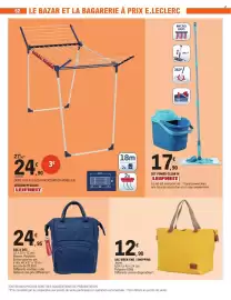 Catalogue E.Leclerc page 52: LEIFHEIT SÉCHOIR PEGASUS €24,90, SAC A DOS €24,95