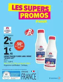Catalogue E.Leclerc page 59: Label Rouge Crème fraîche fluide €4,35
