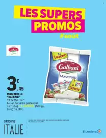 Catalogue E.Leclerc page 61: Galbani Mozzarella €3,45