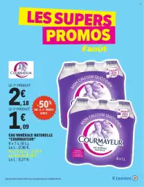 Catalogue E.Leclerc page 63: Courmayeur Eau minérale naturelle €3,27