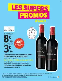 Catalogue E.Leclerc page 65: MOUTON CADET AOC BORDEAUX ROUGE €12,59