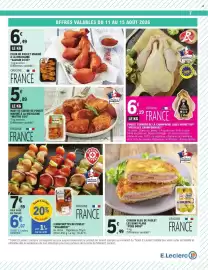 Catalogue E.Leclerc page 7: Père Dodu Cordon bleu de poulet €5,49, Maître Coq Haut de cuisse de poulet €5,89