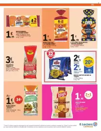 Catalogue E.Leclerc Express page 11: Brioche Pasquier P'tits pains façon bretzel €1,99