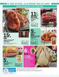 Catalogue E.Leclerc Express page 2: BIGARD HACHE VRAC PUR BŒUF €11,97, Maître Coq Haut de cuisse de poulet €5,89
