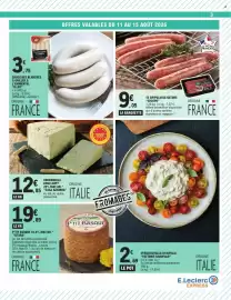 Catalogue E.Leclerc Express page 3: Socopa 16 Chipolatas Nature €9,05, CASA AZZURRA Gorgonzola Doux €12,85