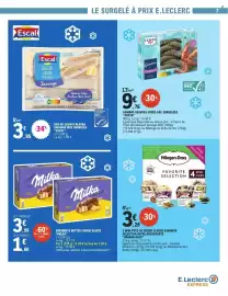 Catalogue E.Leclerc Express page 7: Häagen-Dazs Crème glacée €3,28, Milka Bâtonnets Butter Cookie Glacés €1,60