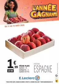 Catalogue E.Leclerc page 10: PÊCHE PLATE €1,99