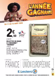 Catalogue E.Leclerc page 7: PRUNIER Rillettes du Mans à l'ancienne €2,50
