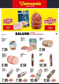 Volantino Vantaggio Cash&Carry Pagina 3: Aurora pancetta coppata grossa intera €10,49, Fiorucci salame ungherese €7,99