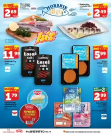 Topaz gazetka tydzień 33 Strona 32: Łosoś dziki Suempol €11,99, Śledź w oleju z żurawiną Elmar €2,49