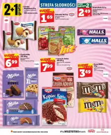 Topaz gazetka tydzień 33 Strona 39: Dropsy Halls Coolwave Eucalyptus €2,49, Ciasto Kopiec Kreta Dr. Oetker €7,99